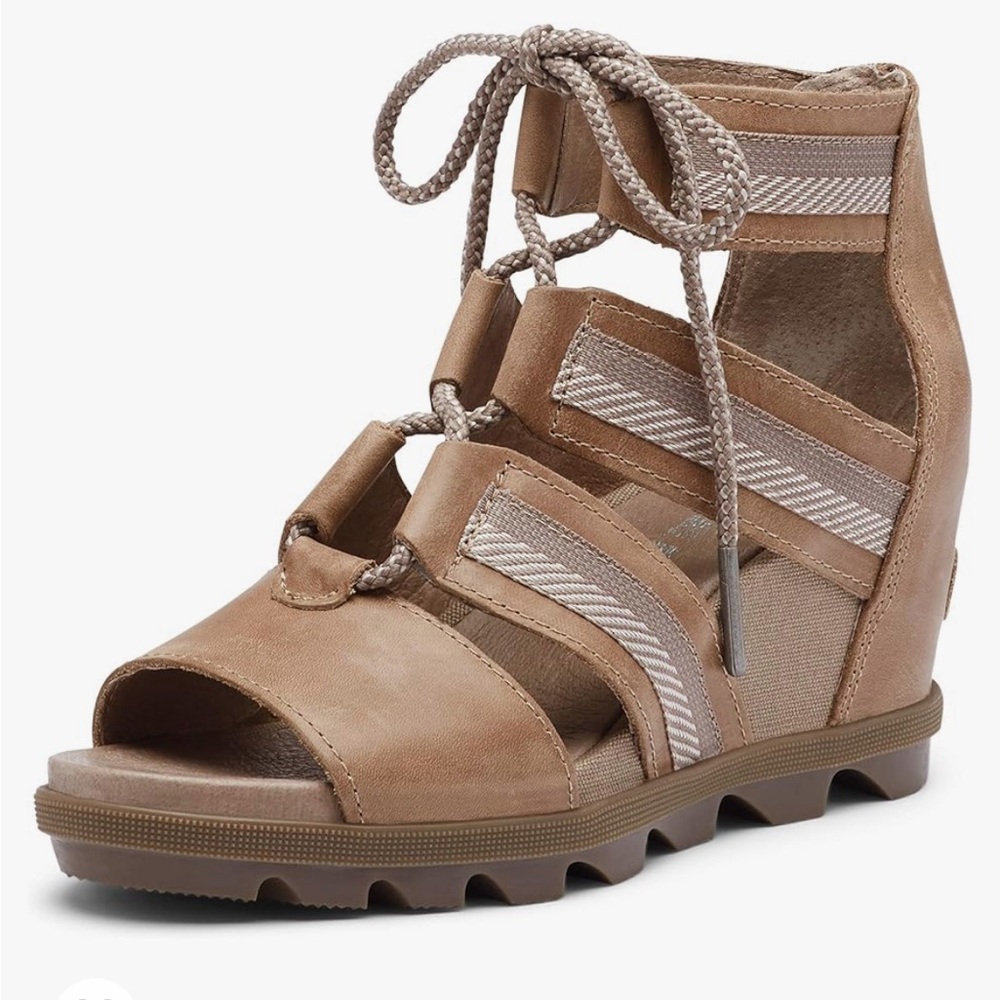 Sorel Joanie II Lace sandals. Ash brown. Size 8.5.